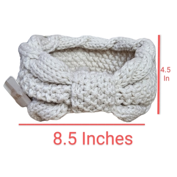 3 Piece Set Headband Women's Hair Wrap Ear Warmer Winter Ivory Tan Black New - Picture 7 of 9